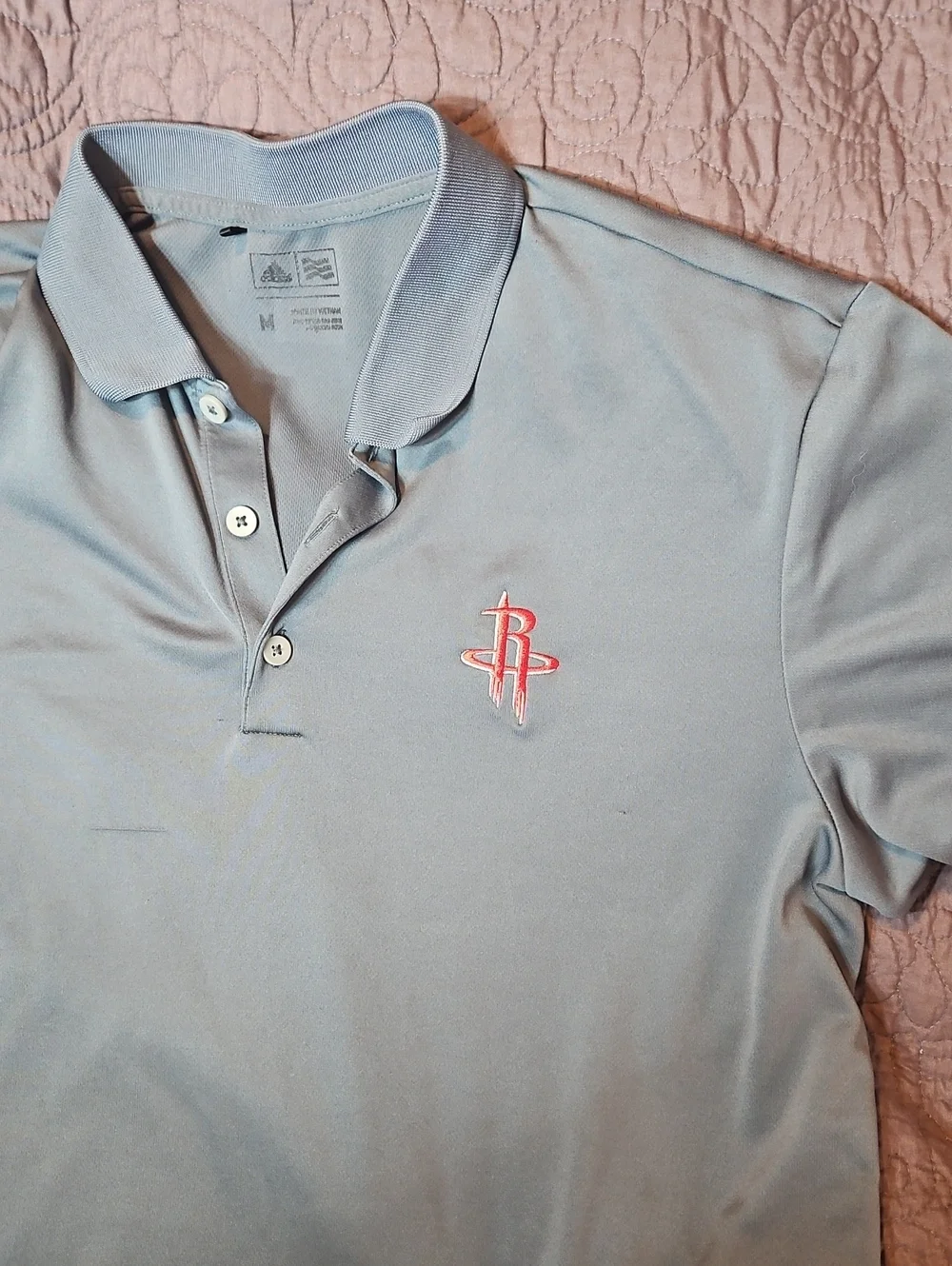 Adidas Houston Rocket's Embroidered Logo Polo Men's M